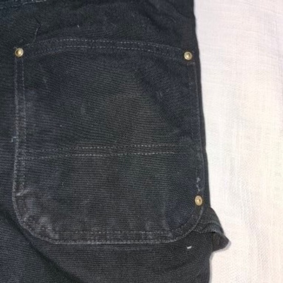 Carhartt Mens R50 Black Bib Overalls Quilted Lined Workwear Utility Size 38x30 - Picture 6 of 6